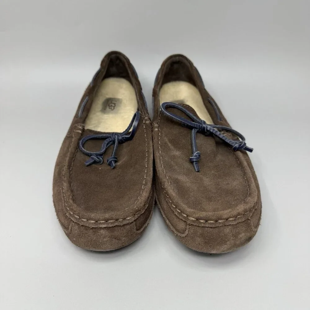 Ugg Australian Chester Brown Suede Men's Size 9 Moccasins Slippers 1005350